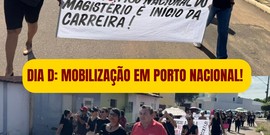 Educação de Porto Nacional realiza Dia D de paralisação por valorização da carreira