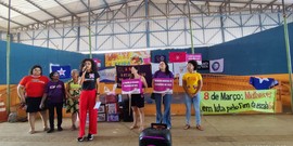 Mulheres realizam ato unificado em Palmas no 8 de Março contra a violência e por mais direitos